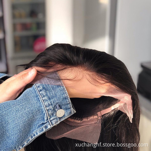 Transparent 100% Brazilian Hair HD Lace Front Wig,360 Lace Closure Raw Human Hair Wig, Natural Human Hair Wigs For Black Women